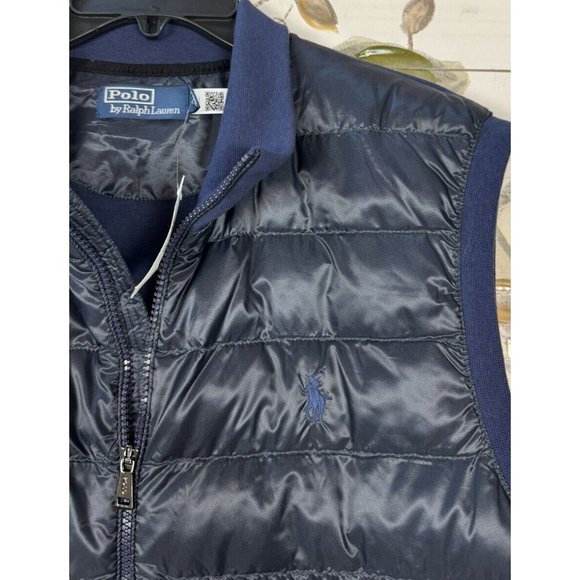 Polo Ralph Lauren Men Navy Quilted Hybrid Vest Size XL NWOT $228